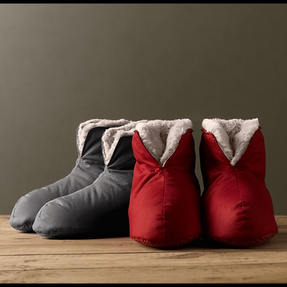 Restoration Hardware Slippers Faux Fur NWT